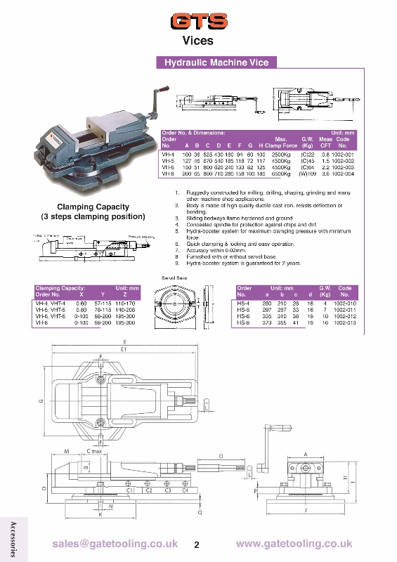 Vertex VH-5 125mm Hydraulic Milling Vice For Sale UK - Image 3