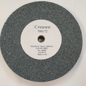 700172 Grinding Wheel Ø 200 x 25 x 15, Grit 36 - Creusen