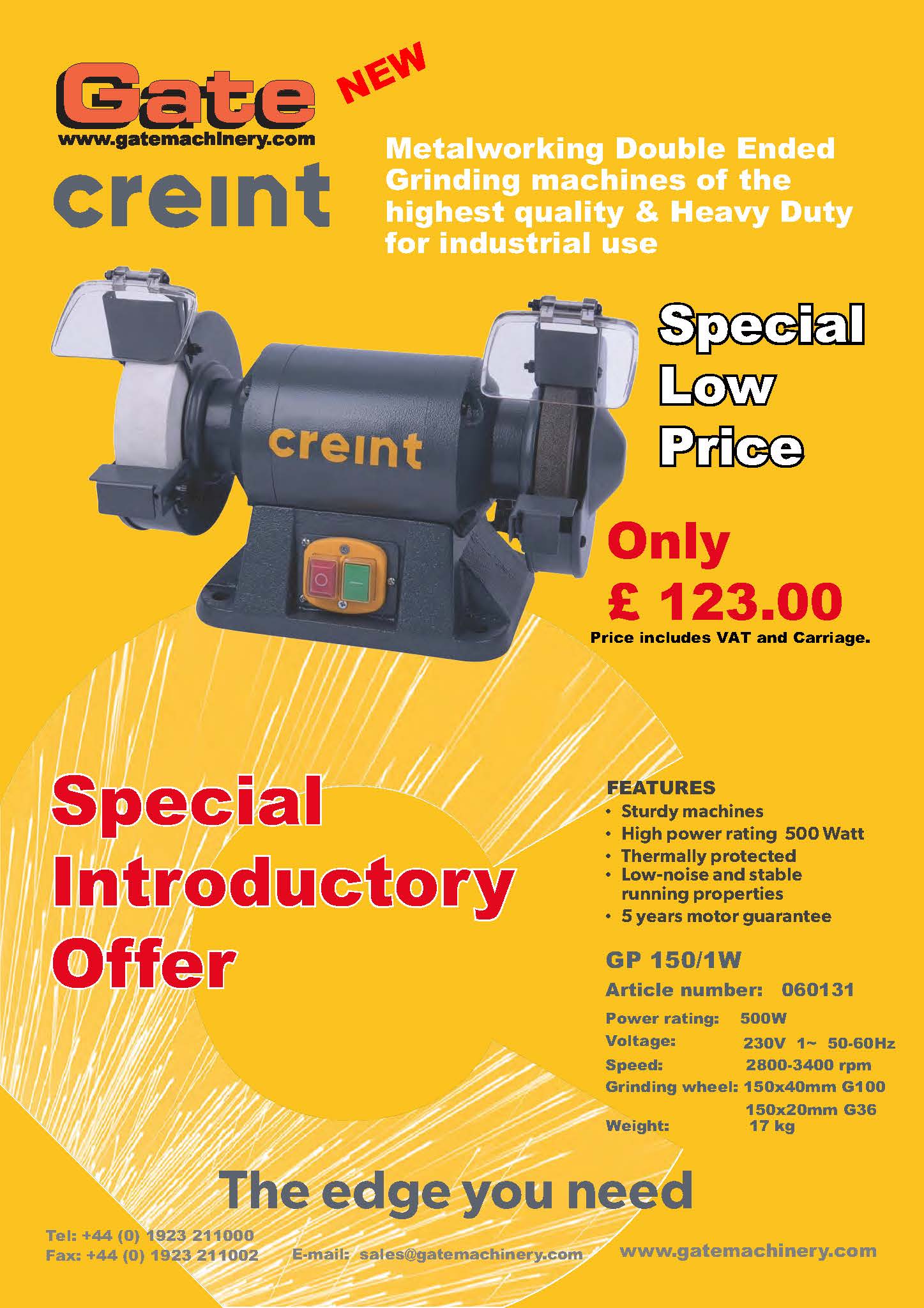 Bench Grinder for sale - Creint GP 150/1W - Image 2