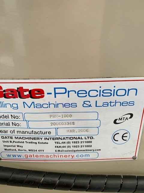 Used Turret milling Machine for sale - Gate PBM-1000 - Image 2