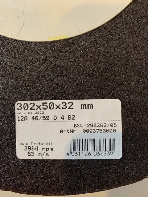 Grinding Wheel for GIHD-300/3 - 300x50x32, NC46 BK Bakelite (Copy)