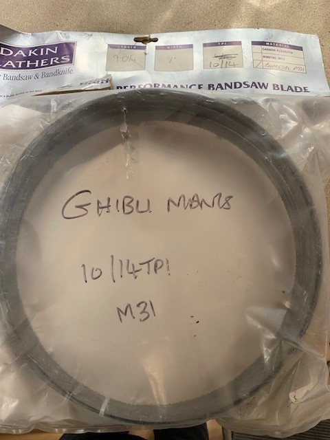 Bandsaw Blade - 2750mm x 27mm x 0.9mm - Bi-Metal 10/14 TPI - Ghibli Manis